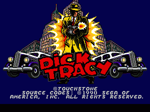 md游戏 迪克特蓝西(世界)Dick Tracy (World)