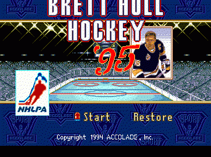md游戏 赫尔曲棍球'95(美)Brett Hull Hockey '95 (USA)