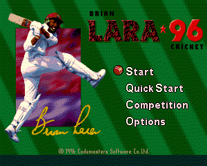md游戏 布莱恩板球96(欧)Brian Lara Cricket 96 (Europe) (April 1996)
