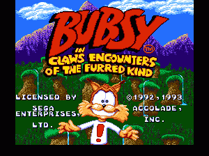 md游戏 音速狐(美欧)Bubsy in Claws Encounters of the Furred Kind (USA, Europe)