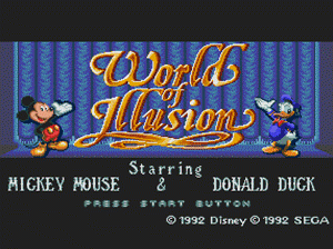 md游戏 唐老鸭和米老鼠（欧）World of Illusion Starring Mickey Mouse and Donald Duck (Europe)