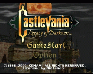 n64游戏 恶魔城默示录外传[欧]Castlevania - Legacy of Darkness (Europe) (En,Fr,De)