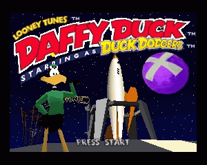 n64游戏 华纳群星总动员——道奇鸭[欧]Daffy Duck Starring as Duck Dodgers (Europe) (En,Fr,De,Es,It,Nl)