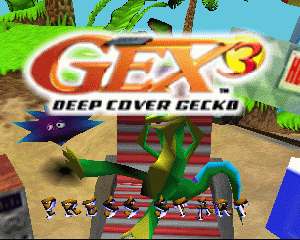 n64游戏 超级杰克龙3[美]Gex 3 - Deep Cover Gecko (USA)