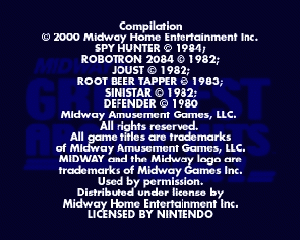 n64游戏 米德威街机游戏合集1.1[美]Midway's Greatest Arcade Hits Vol. 1 (USA)