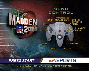n64游戏 麦登橄榄球2000[美]Madden NFL 2000 (USA)
